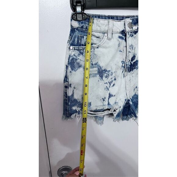 BP BLEACHED WASHED HIGH WAISTED DENIM JEAN SHORTS WOMENS SIZE 24 - Picture 6 of 14